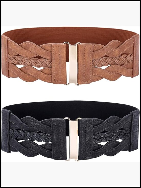 Stretchy Wide Elastic Belt Retro Fashion Cinch Belt for Dresses 3 Inch